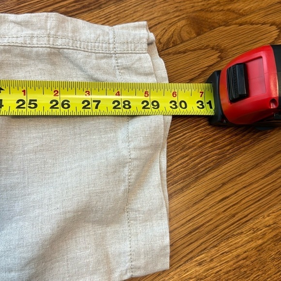L. L. Bean 100% Linen Tan Capris Size 12 Petite - Picture 9 of 11